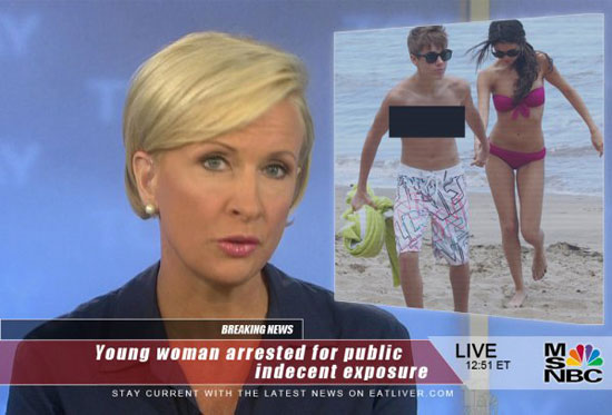 young woman arrested for flashing