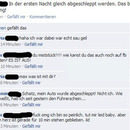 In der ersten Nacht abgeschleppt werden