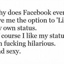 facebook like on status