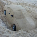 In den Sand gefahren