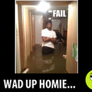 psoing for the picture in the basement