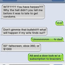 sms fail WTF You have herpes