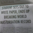 student ends up breaking records