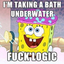 taking a bath underwater