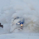 train in snow