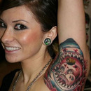 weird girl with weird tattoo